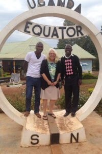 Judy Shepherd in Uganda on the Equator