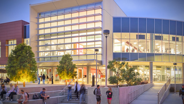 Exterior of renovated Aztec Recreation Center (ARC)